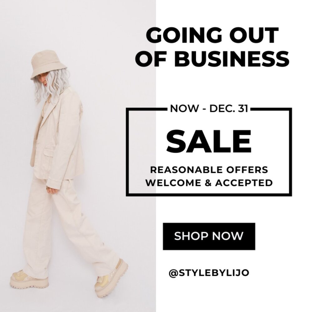 Going out of business huge sale